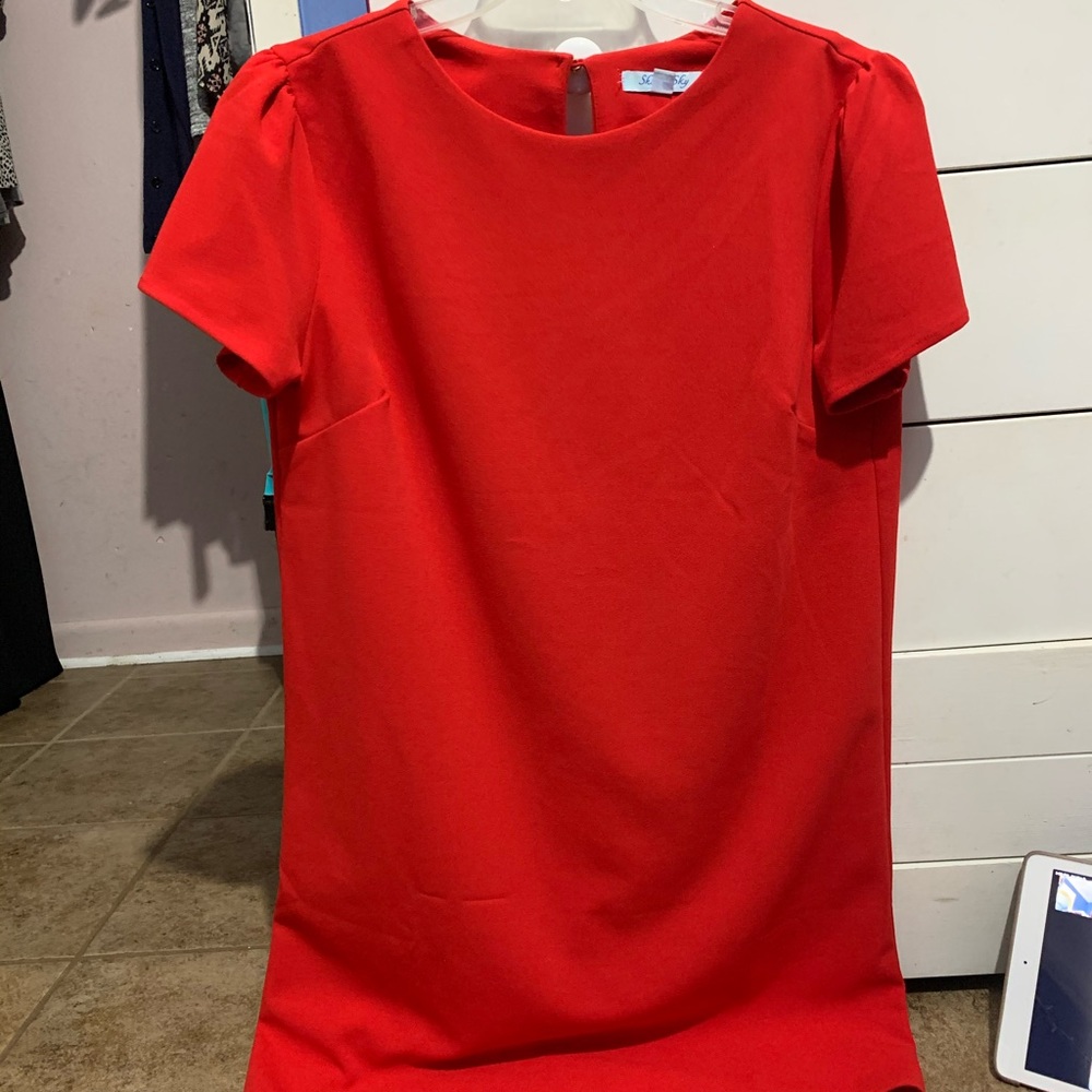 red dress from bella rose boutique